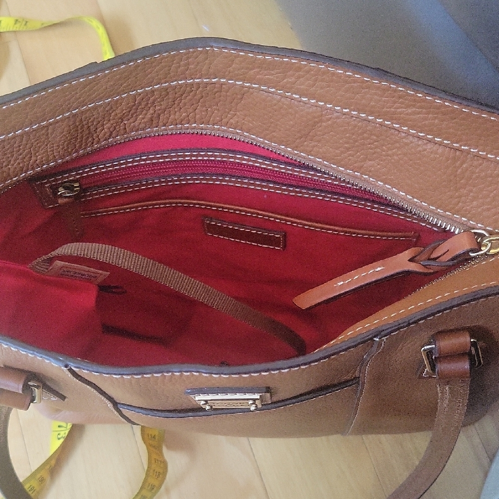 Dooney & Bourke Tan Structured Leather Tote - Picture 8 of 15